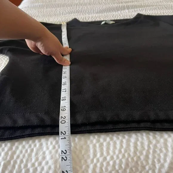 Max Studio London Women's Black Boxy Tshirt Oversized Batwing Sleeve Top Size XS - Picture 8 of 9